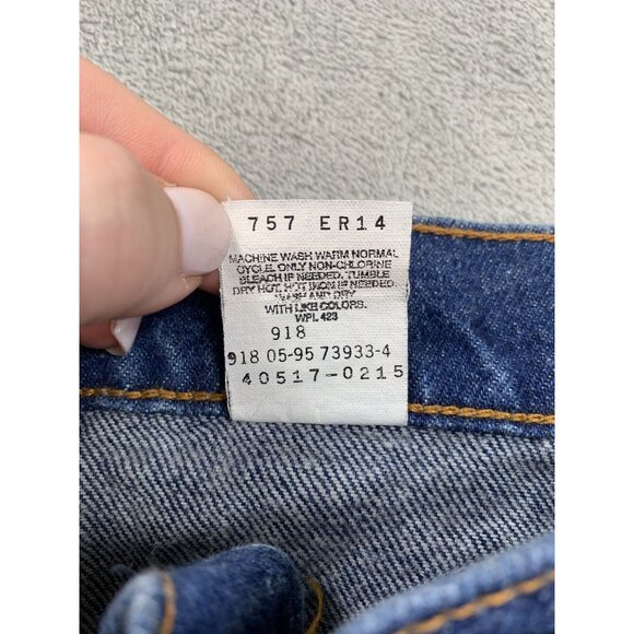 70's Levis 517 Men's W34 L28 Bootcut Jeans Orange tab Blue Denim Vintage - Picture 7 of 10